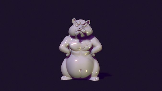 enojado hámster fuma mascota ratón tierra mamífero loro roer rata roedor animal dulce juegos juguetes 3D print model - Mito3D