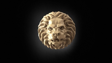 angry lion head Schmuck Tier Kunst basrelief cat design download gold Kopf andere Anhänger bedruckbar ist Silber böse 3d print model - Mito3D