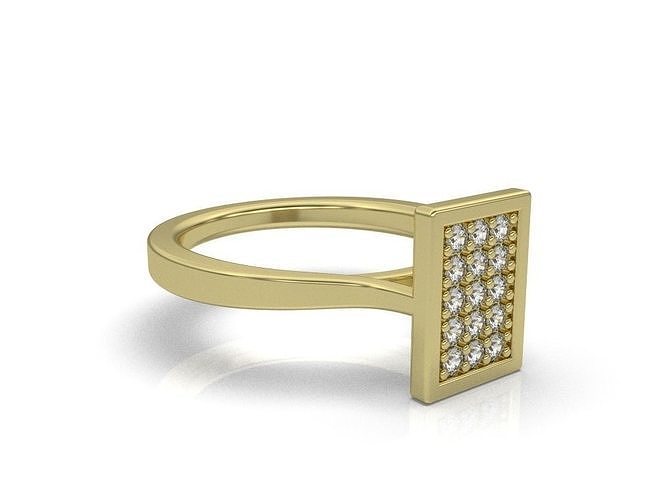 anillo junquillo pavimentar joyería joya imprimible anillos diamante Boda oro compromiso plata Moda belleza enganchar 3D print model - Mito3D