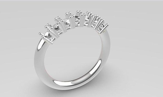 anillo churumbela artigli 7 tuorli oro plata argento alleanza gemme gioielleria anelli 3d print model - Mito3D