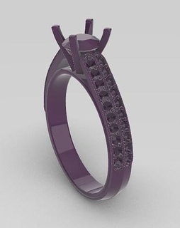 Anillo taahhüt nişan yüzüğü Ring yalnızlık tektaş yüzük takı yüzükler 3d print model - Mito3D