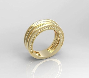anillo dama replica jewelry ring rings diamond jewel gold printable engagement silver wedding jewellery design 3d models joyas print various 3d print model - Mito3D