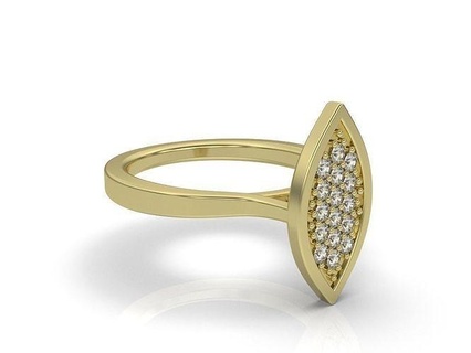 anillo marchesa spianare squillare gioielleria anelli oro diamante stampabile argento gioiello nozze brillante platino gemma moda bellezza design cad 3d print model - Mito3D
