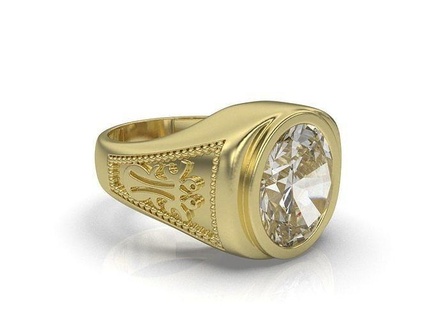 anillo para hombre rings ring gold jewelry diamond printable jewellery brilliant engagement white wedding silver jewel precious fashion gem 3d print model - Mito3D