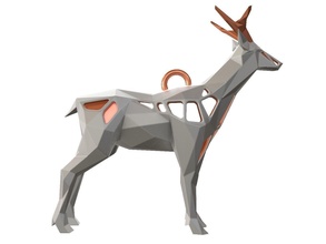 animal encanto ciervo colgante pendiente joya joyería moda belleza lindo impresión imprimible 3dprint lujo accesorios llave cadena llavero pulsera collar voronoi colgantes 3d print model - Mito3D