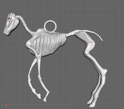 animale sceleton modello 3d gioielli corpo art il design carattere ciondoli 3d print model - Mito3D