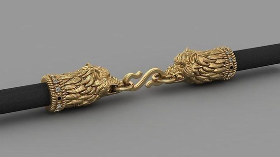 animali cinghiale gioielleria argento oro bracelete uomini braccialetti 3d print model - Mito3D