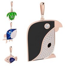 animais de multi pack da água jóias contas pulseira pulseiras encantos divertido pandora verão o tema 3d imprimir modelo printable esmalte pingentes cadeia baleia pinguim peixe tartaruga 3d print model - Mito3D