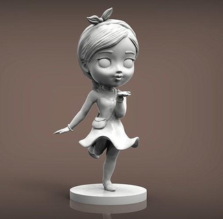 anime niña anime niña figura juguete Arte personaje esculturas 3d impresión modelo esculpir niño juegos Beso bonita fecha amor anime personaje anime figura niña personaje 3d print model - Mito3D