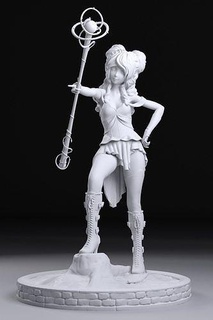 anime Magia rainha estátua jovem menina arte esculturas 3d print model - Mito3D