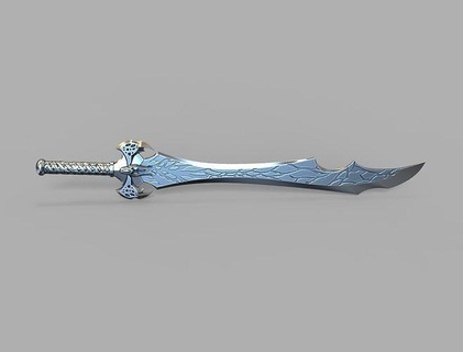 anime sword knight bladed weapon 3d print games ready printing hero sharp art 3d print model - Mito3D