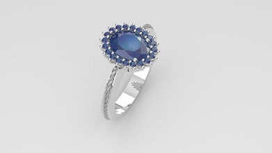 Anchorage Schmuck Platin leuchtenden Hochzeit wertvoll Mode Gold Silber Juwel Diamant Ring hell druckbar Ringe 3d print model - Mito3D