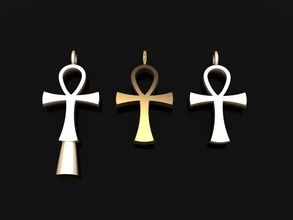 ankh egyptian cross pendant jewelry chain necklace charm frame jewellery jewel religious religion dainty small fashion antique modern vintage women men male pendants 3d print model - Mito3D