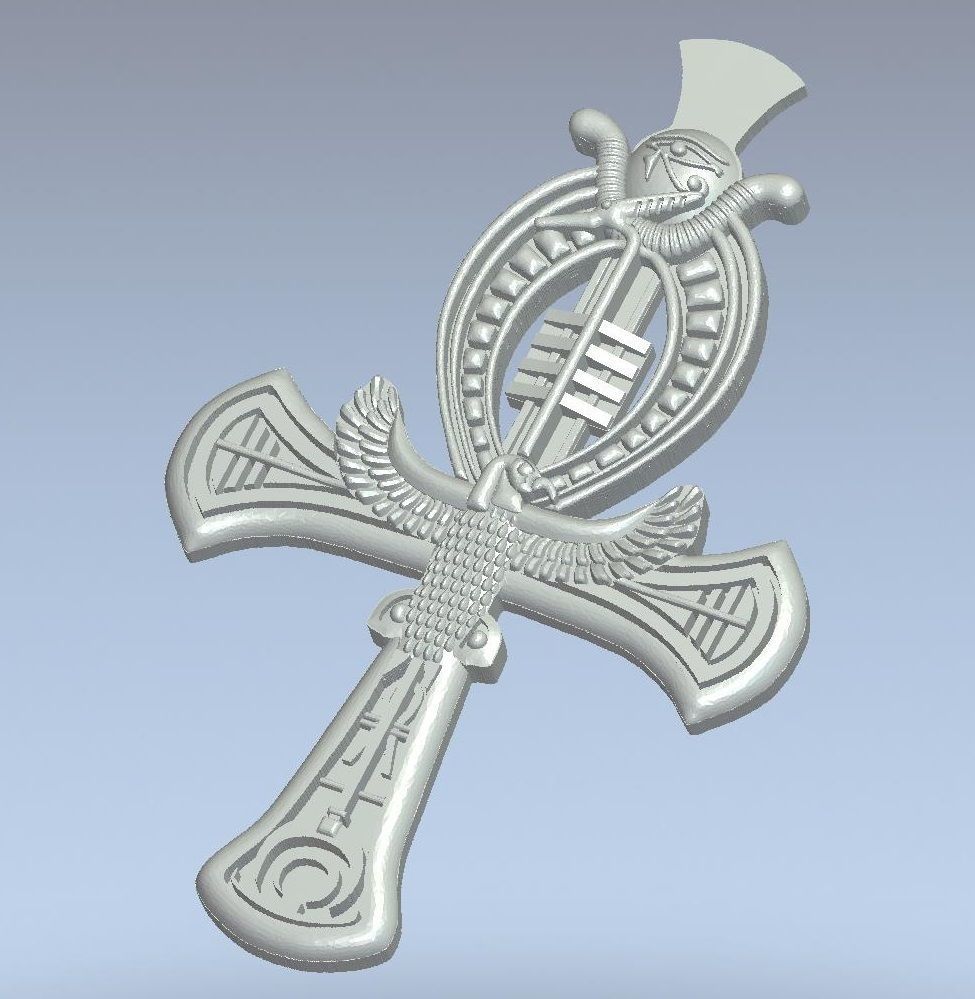 ankh key of life stl 3d model egyptian jewelry pendants 3dm 3D print model - Mito3D