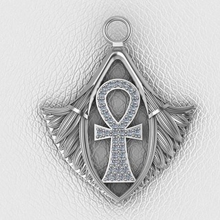 Ankh anahtar hayat kolye elmaslar firavunlara ait kolyeler mücevher gümüş elmas yüzük Mısır moda halka yazdırılabilir vitrin modern güzel takı Bedava altın firavun 18k 3d print model - Mito3D