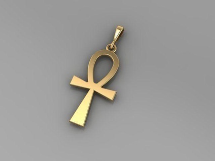 Ankh kolye Ankh kolye altın isa İsa boyunsuz akım takı kolye takı kolye 3d print model - Mito3D