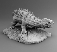 ankilosaour dinosaurs stoneage mesozoic christ 3dmodels 3dprinting games toys 3d print model - Mito3D