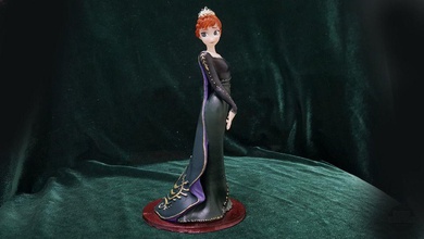 Anna kraliçe elbise model Kadın karakter dondurulmuş donmuş2 Elsa anime Sanat heykeller 3d print model - Mito3D