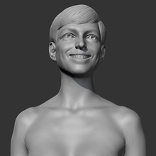 Anne hathaway 3d impression modèle personnage Humain tête portrait buste femme femelle visage Président fille mignonne homme sculpture actrice célébrité art sculptures 3d print model - Mito3D