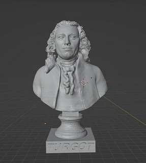 anne Robert jakarlar turgot fizyokrat iktisatçı devlet adamı adam ustası johnnash Karl Marx keynes Sanat heykeller 3d print model - Mito3D