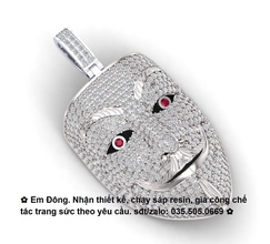 anonymous gemspendant hacker pendants gems diamond face jewelry 3d print model - Mito3D