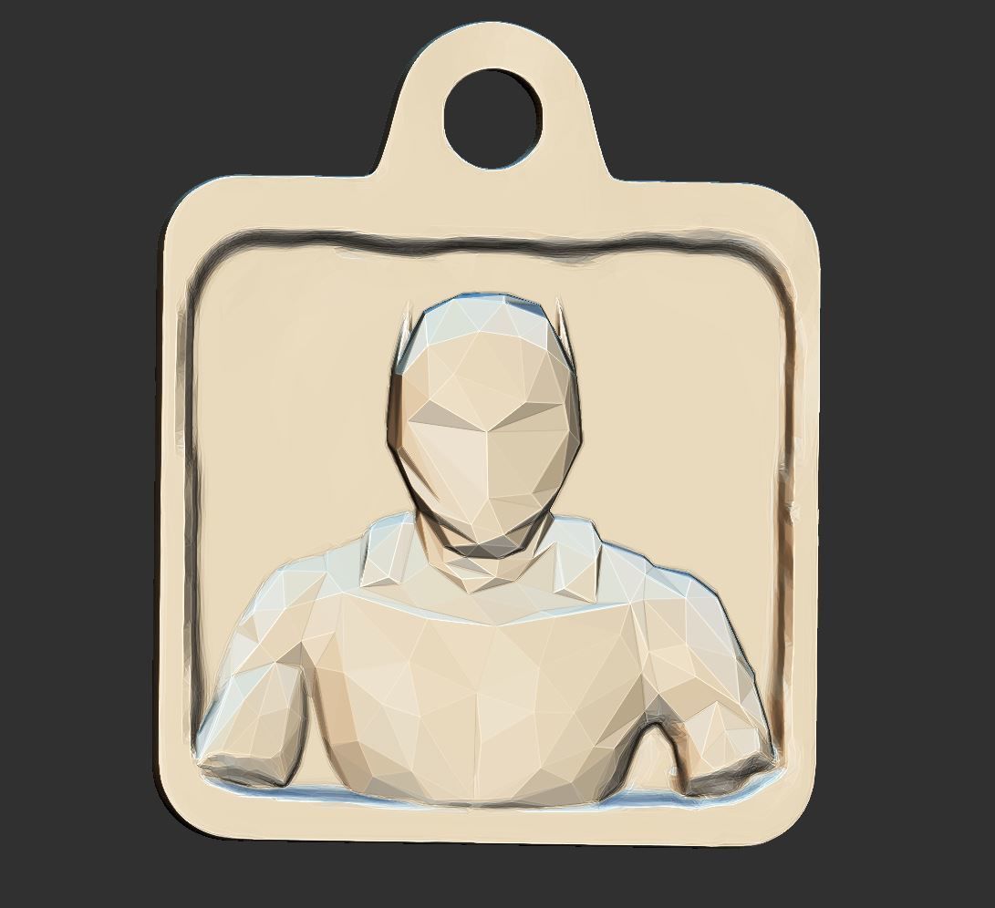 fourmi homme nickel impression l'homme lowpoly art or bijoux pendentifs 3D print model - Mito3D