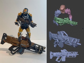 anthem defender autorifle bonus ranger arms head pose javelin auto rifle ps4 xbox pc prop games toys 3d print model - Mito3D