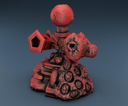 anti aircraft pistola robot estatua mecánico figura escultura lego mech ciencia fi juguete arte símbolo juegos juguetes 3d print model - Mito3D