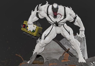 anti venin figurine 3d modèle prêt impression carnage homme araignée monstre créature personnage sci peter Parker merveille dc héros 3d print model - Mito3D
