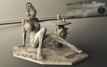 anticipation ceber statue femme robot walades art sculptures 3d print model - Mito3D