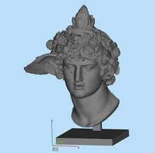 antinos buste of ancien grec dieu statue sculpture art rétro sculptures 3d print model - Mito3D