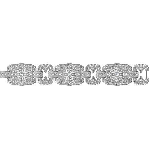 antique art deco bracelet bracelets jewelry gold silver diamond jewel gem jewellery sterling cad brilliant 3d printed customize printable 3D print model - Mito3D