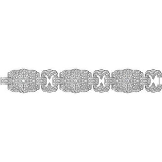 antiguo Arte deco pulsera esposas joyería joya oro plata diamante libra esterlina canalla brillante 3d impreso personalizar imprimible 3d print model - Mito3D