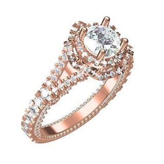 antique art deco diamond engagement ring 2 jewelry precious gem platinum gold printable silver 3d cad design customize sith rings 3d print model - Mito3D