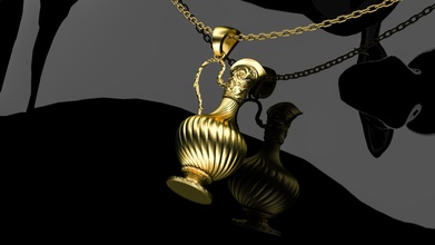 Antik şişeler kolye takı 3d Yazdır model altın yazdırılabilir gümüş mücevher moda platin 3dprint 3d print model - Mito3D