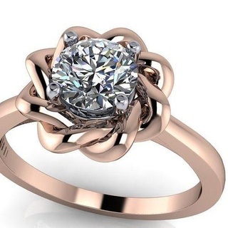 antiguo clásico decorativo flor anillo 3d modelo joya matrimonio joyería anillos compromiso brillante precioso platino diamante Canadá Estados Unidos Moda cuerda 3d print model - Mito3D