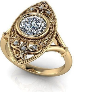 antique decorative vintage style ring milligre rings jewelry 3d print model - Mito3D