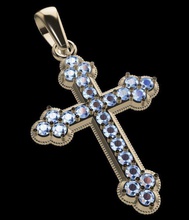 antique diamond cross pendant jewelry religious god jesus cathedral sculpture religiou object necklace dainty modern vintage female women men fashion pendants 3d print model - Mito3D