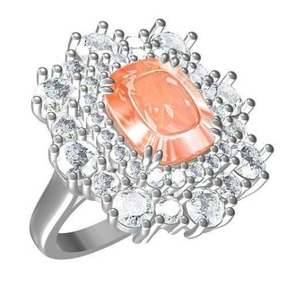 antique diamant fleur ancien bague art bijoux bijou gemmes or argent imprimable 3d goujat conception Personnaliser mariage mode anneaux 3d print model - Mito3D