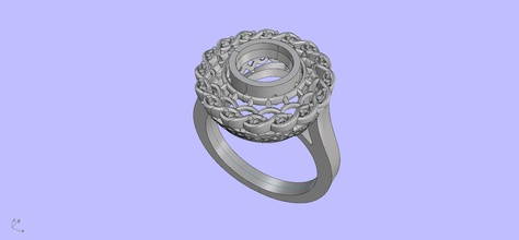 antiguo compromiso anillo clásico diamante joyería joya anillos 3d print model - Mito3D