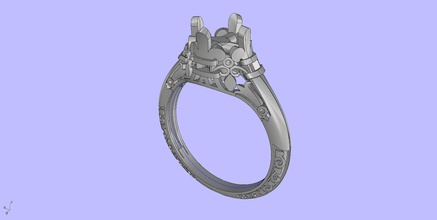 antique engangement anneau engagaement bijoux de l'anneau le diamant vintage les anneaux 3d print model - Mito3D
