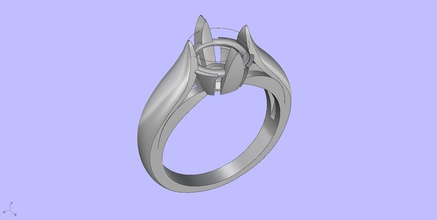 antiguo compromiso anillo clásico joyería joya diamante anillos 3d print model - Mito3D