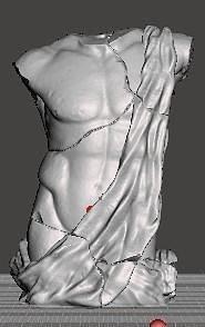 Antik erkek gövde çatlamak Yunan heykel vücut mimari Yunanistan insan anatomi Sanat heykeller 3d print model - Mito3D