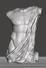 antique Masculin torse lisse grec statue corps homme Grèce art sculpture sculptures 3d print model - Mito3D