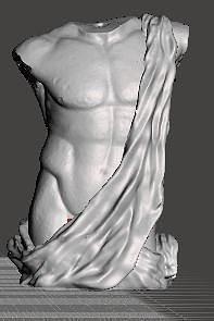 antique masculin torse calcul corps art sculpture humain homme grec sculptures femelle coiffure marron anatomie personnage tête statue 3d print model - Mito3D