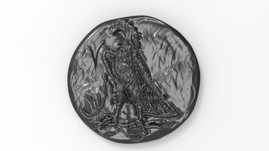 antigüedades dinero águila art eagle 3d el alivio zbrush las esculturas 3d print model - Mito3D