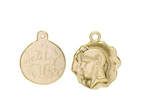 antiguidade romano moedas justificado pingente joalheria moda acessórios ouro diamante homem homens unissex projeto feng shui pingentes 3d print model - Mito3D