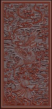 antique vietnamese phoenix gilt carved wood temple panel art woodcarving wonder statue folding screen mathematical 3d print model - Mito3D