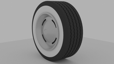 antique roue jante pneu voiture art étrier rétro déco conception loisir DIY automobile 3d print model - Mito3D