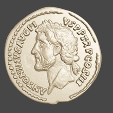 antonino pío aureus roma au50-53 de oro ric108c la joyería moneda edad 3dprint plata el tesoro antigüedades imperator otros 3d print model - Mito3D